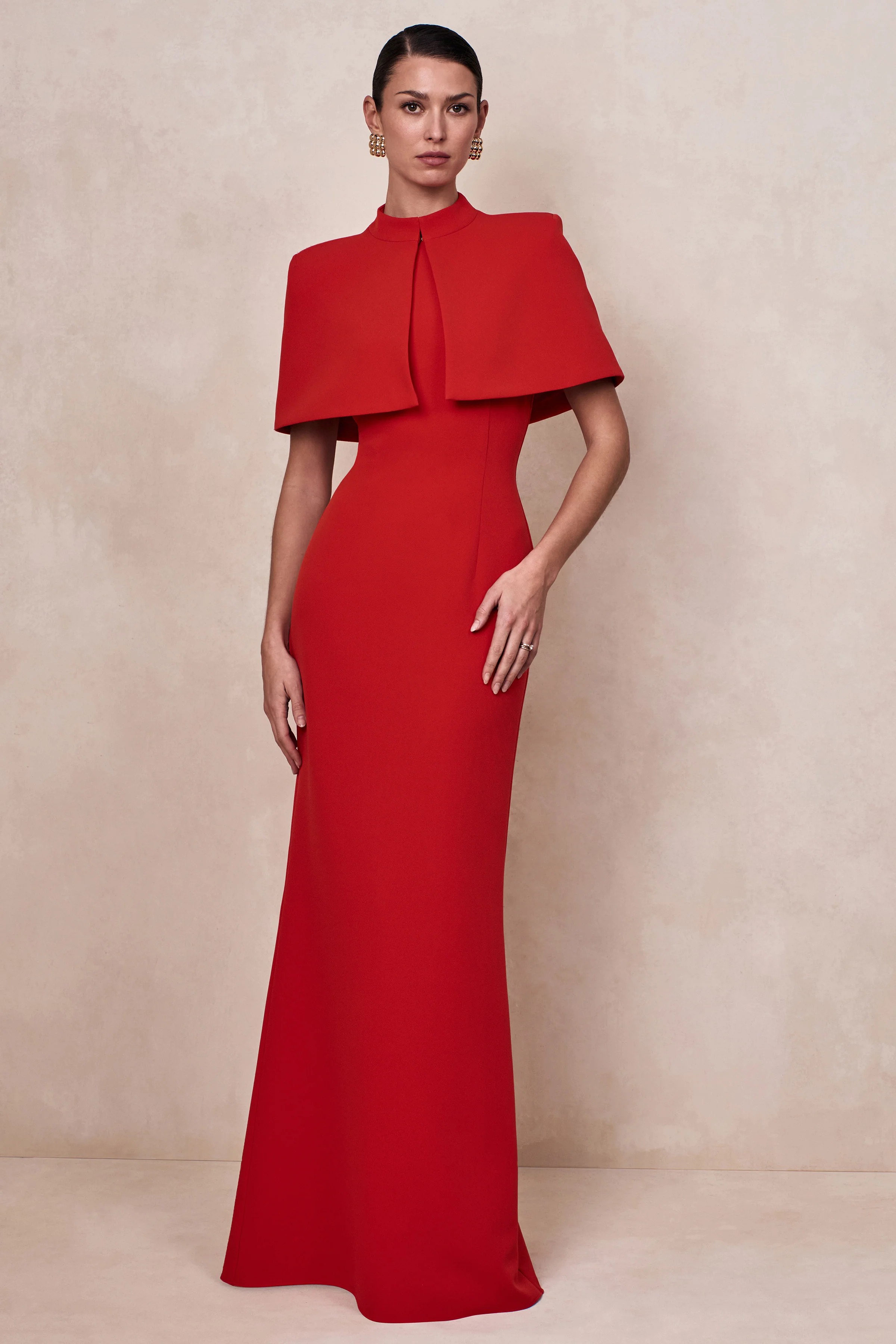 Astrelle | Red Crew-Neck Maxi Dress - Image 6