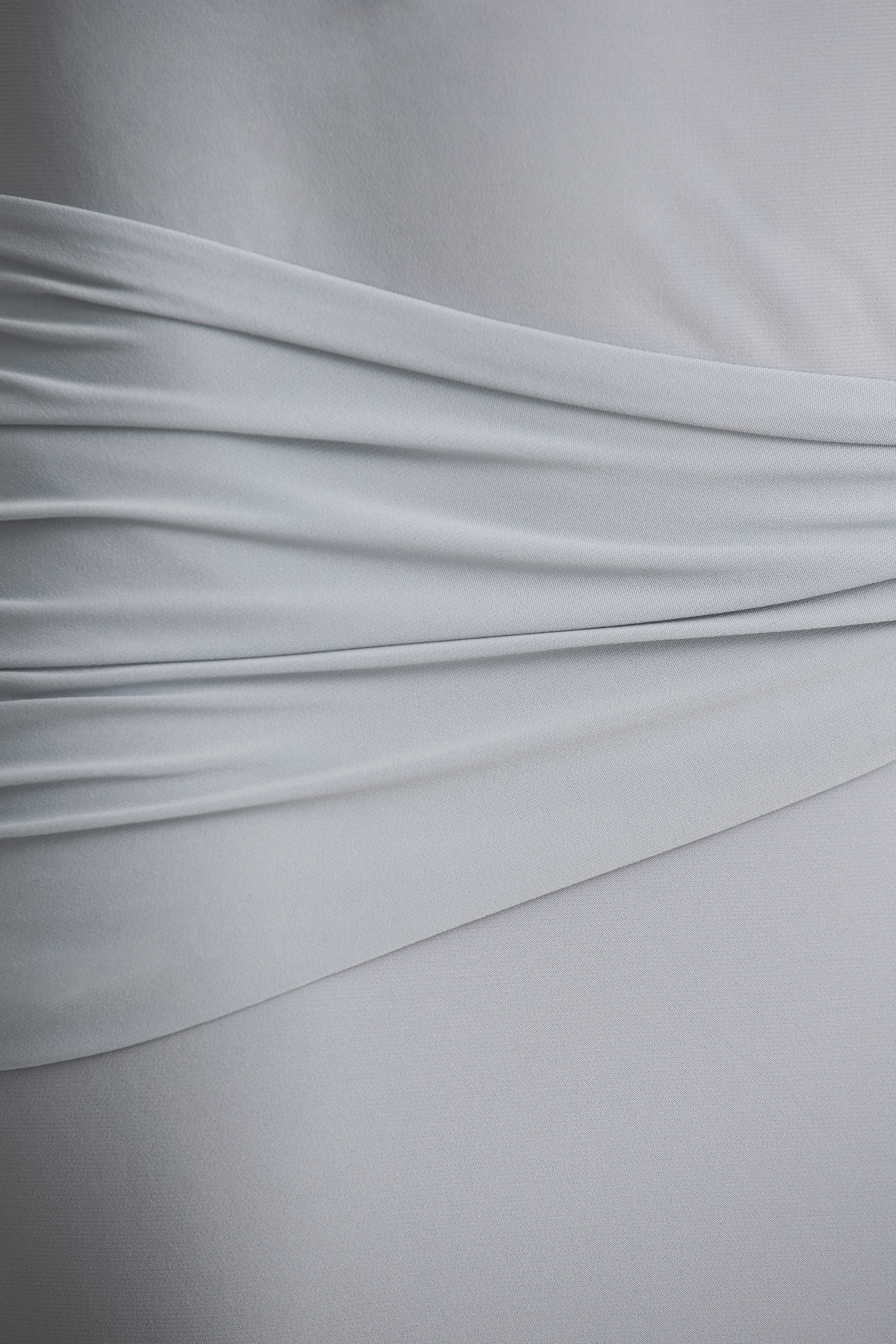 Bonnie | Blue Asymmetric-Neck Maxi Dress With Open-Back - Image 6