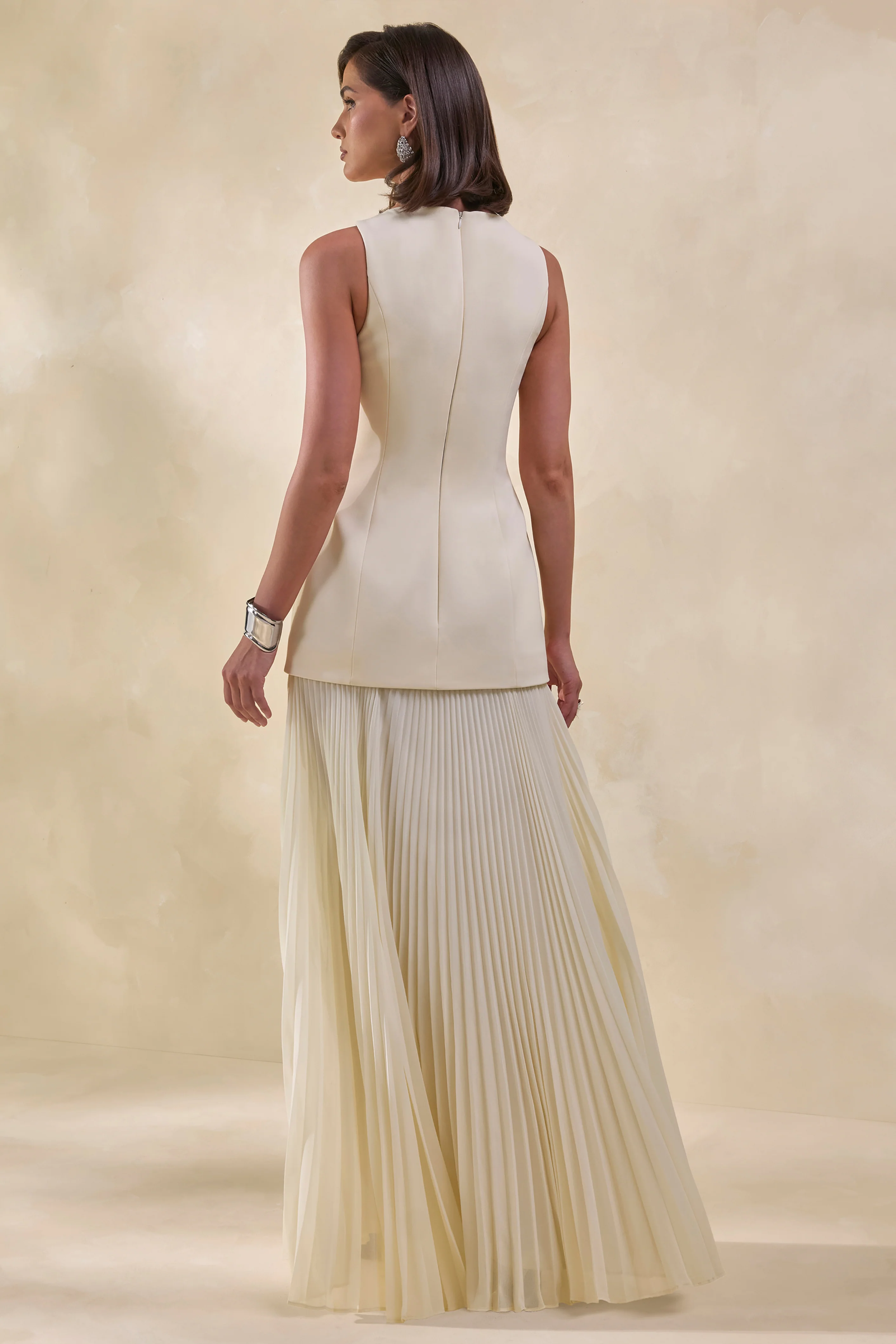 Hadley | Stone Boat-Neck Maxi Dress With Drop-Waist - Image 2