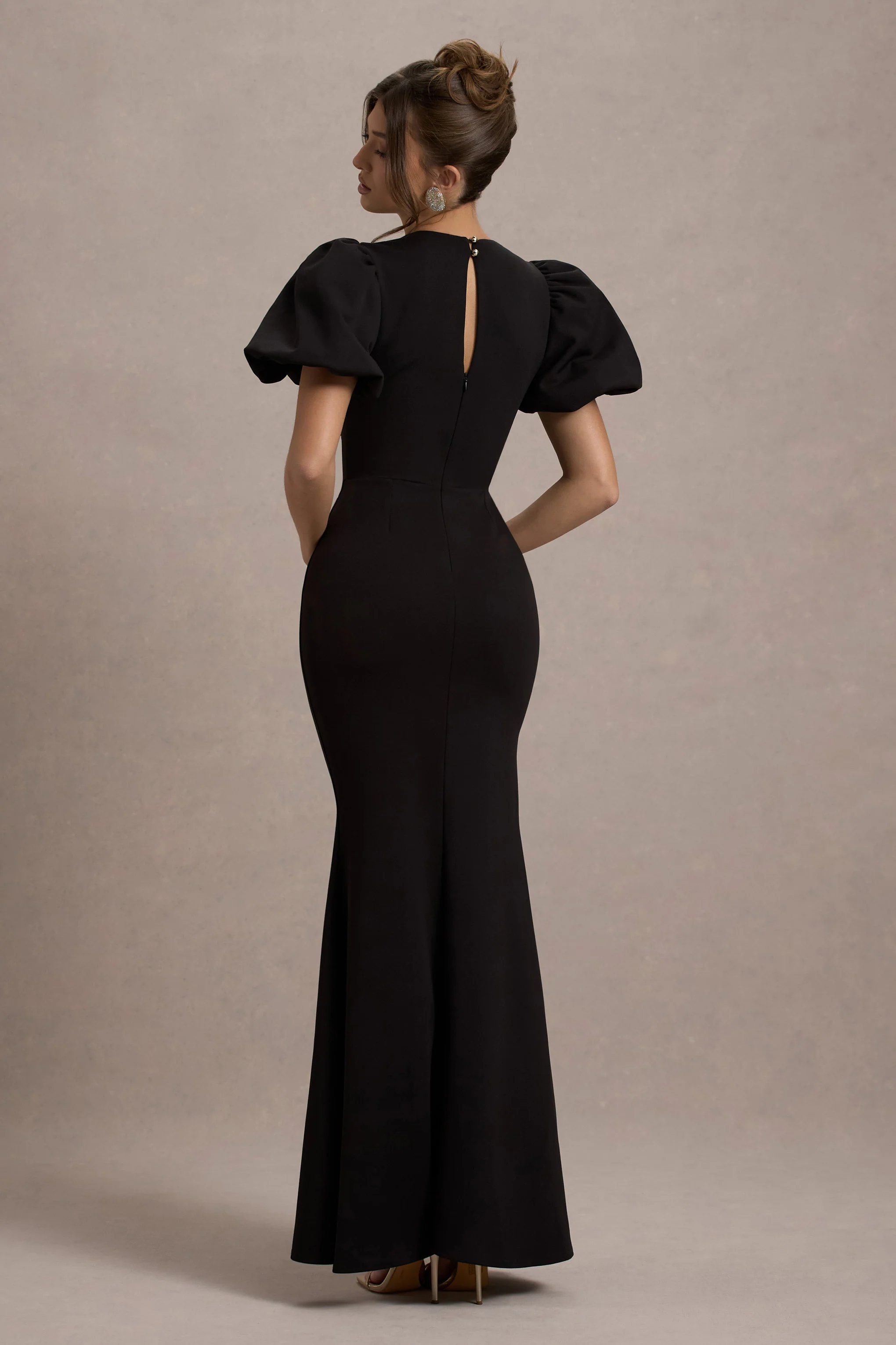 Love Letters | Black Puff-Sleeve Maxi Dress - Image 2