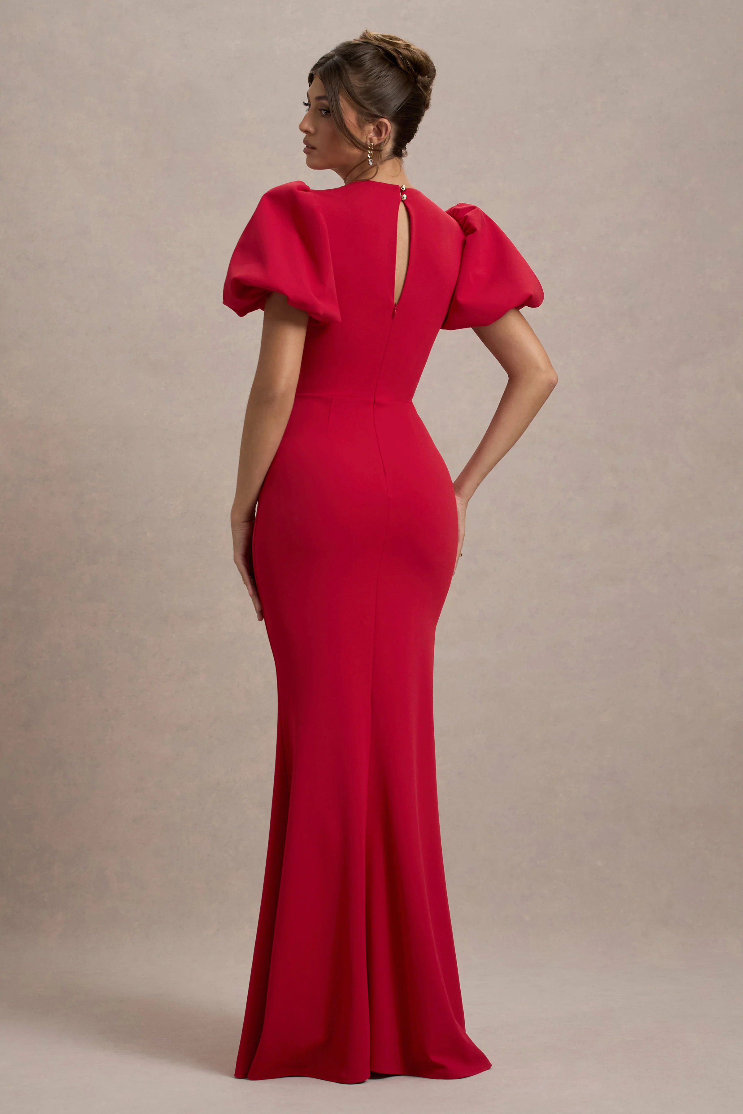 Love Letters | Red Puff-Sleeve Maxi Dress - Image 2