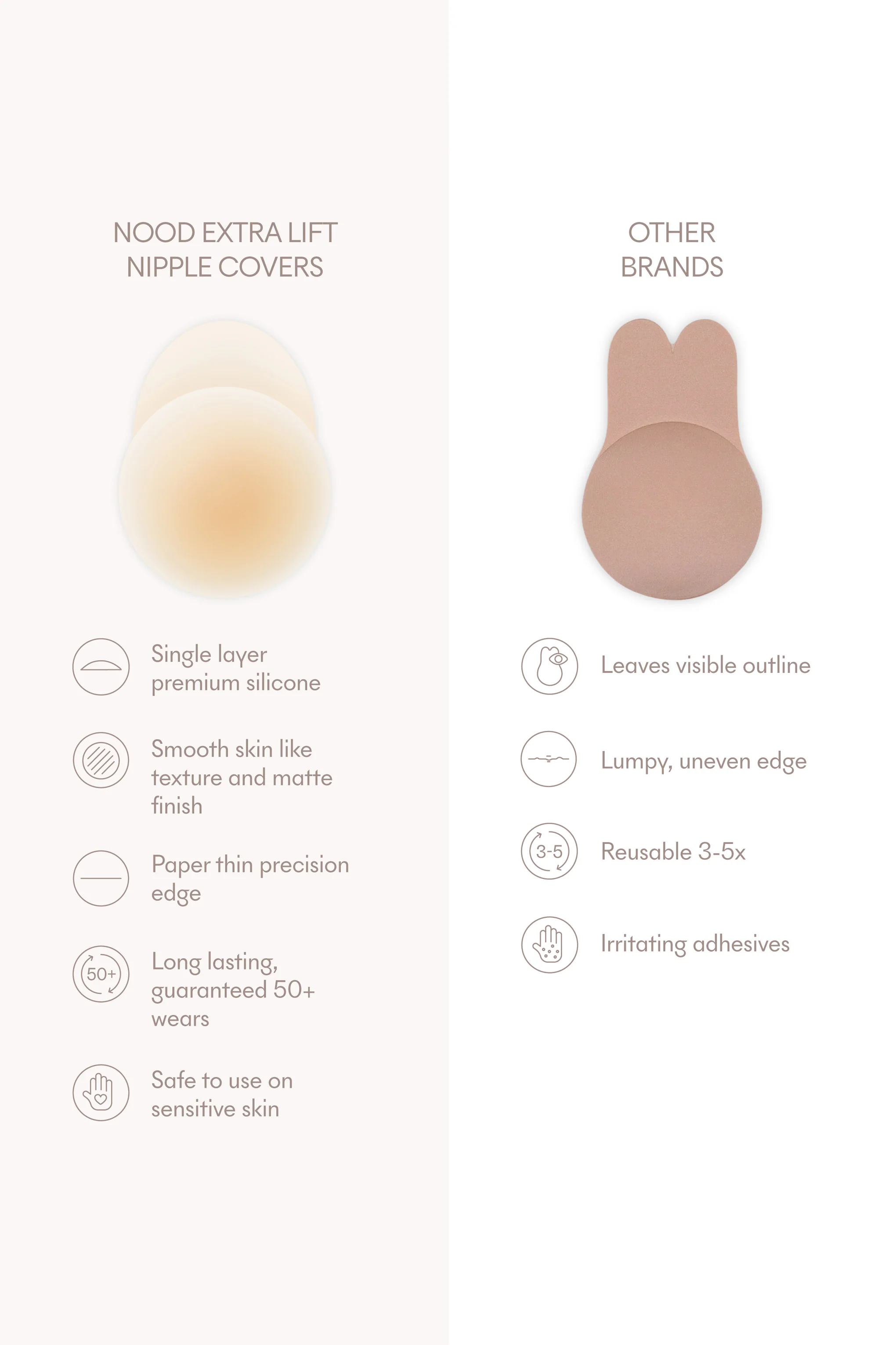 No-Show Extra Lift | NOOD Lifting Nipple Covers 4 Inch No.3 - Image 8
