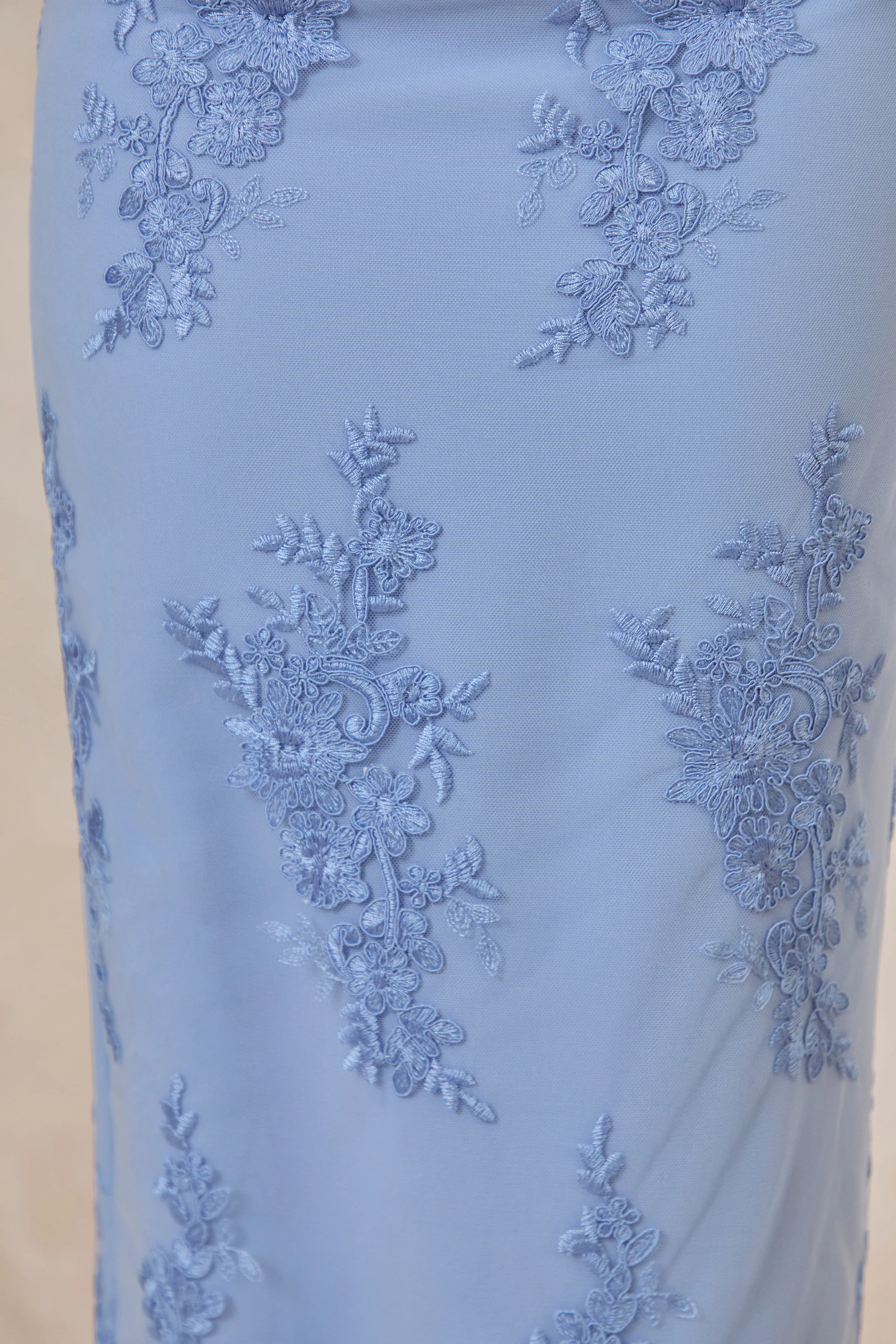 Revia | Light Blue Lace Maxi Skirt - Image 5